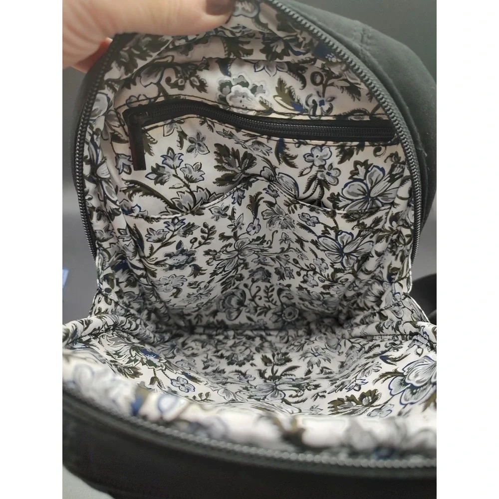 Vera Bradley Black Recycled Cotton Belt Bag Crossbody Sling‎ Fanny Pack
